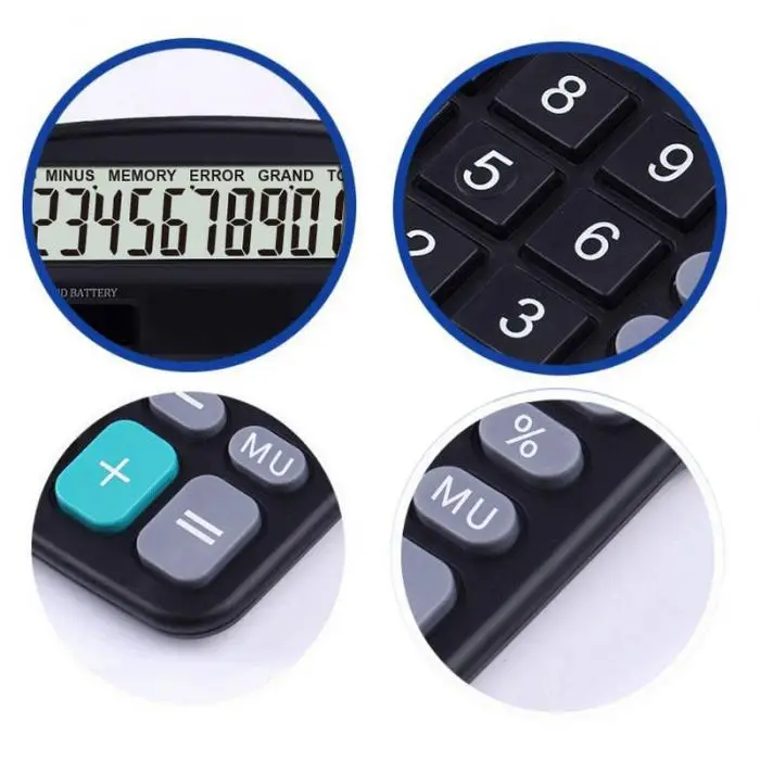 Калькулятор 12 цифр большой экран калькулятор Financial accounting Clear инвентарь GY88