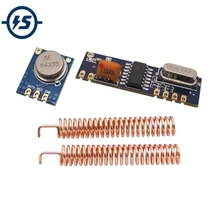 433 МГц ASK передатчик STX882+ ASK приемник SRX882+ 2 шт медная пружинная антенна беспроводной модуль комплект Супергетеродинный 100 метров