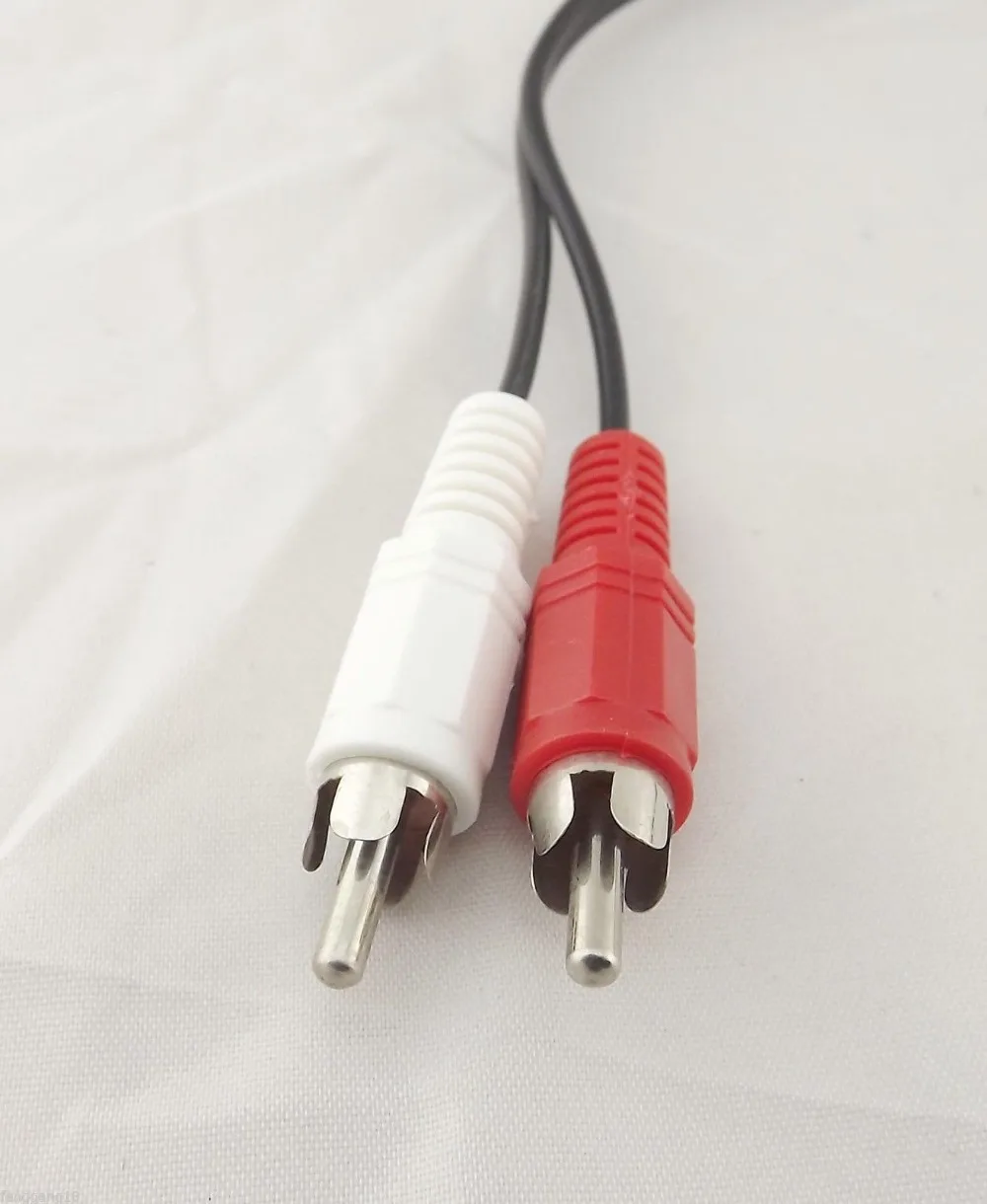 10pcs 3 5mm Stereo Female Jack To 2 RCA Male Plug Adapter Headphone Y Audio Cable 32cm