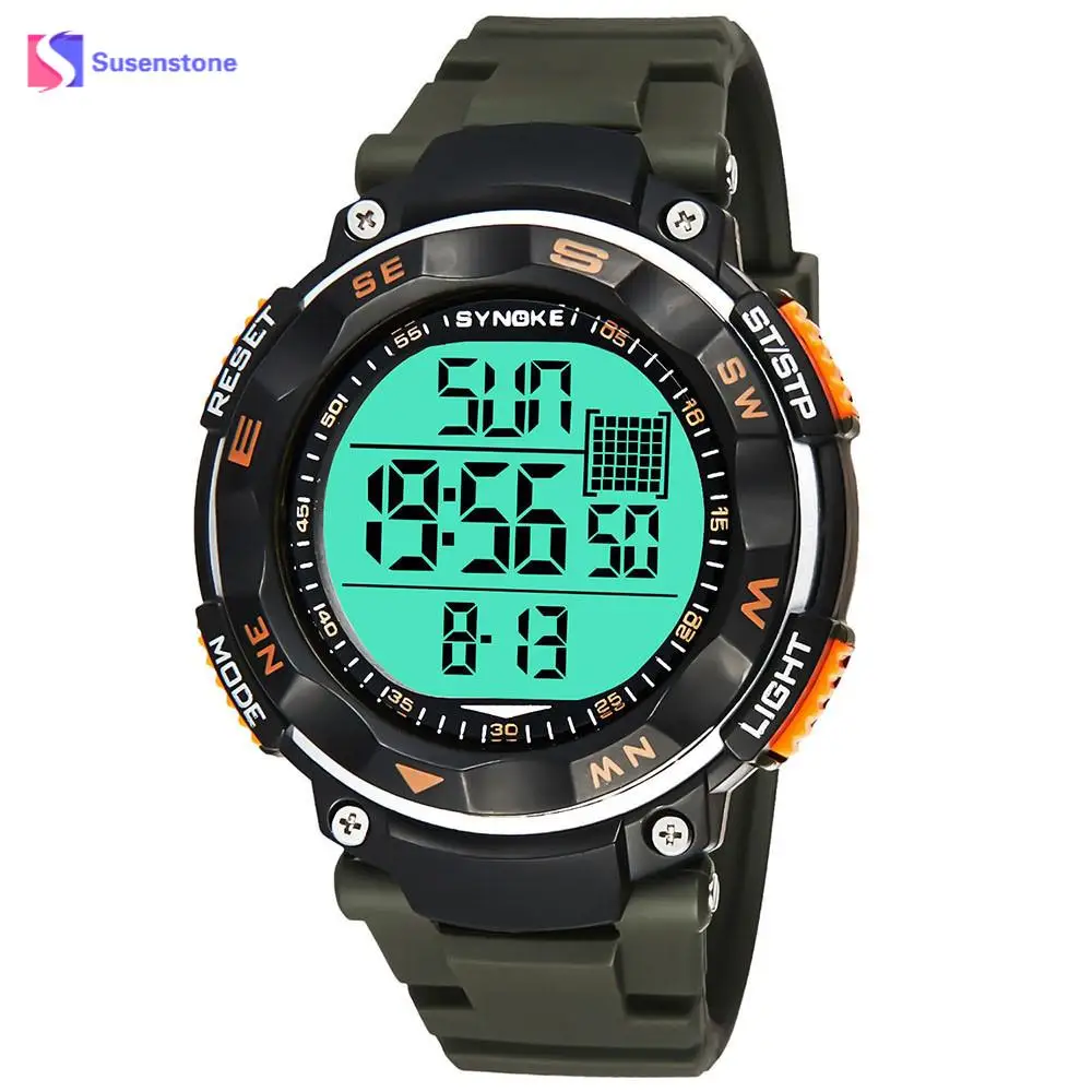 

Fashion Brand Man's Multi-Function 50M Waterproof Watch LED Digital Double Action Watch Sports Quartz Wristwatches Male Clock