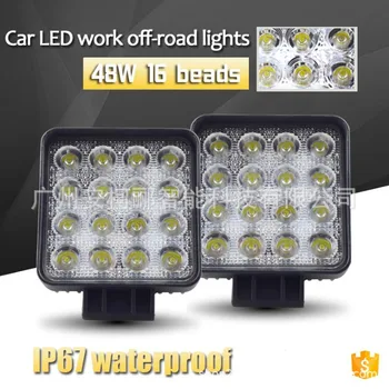 

48W LED working lamp/off-road vehicle lamp/engineering vehicle lamp spotlight square Headlamp Automotive LED Working Lamp