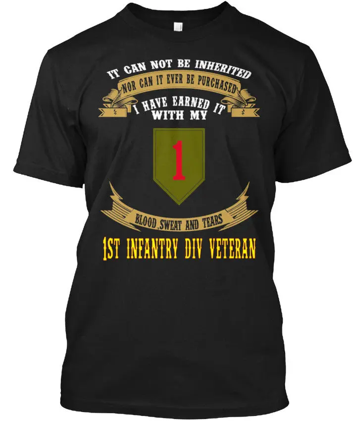 1st Infantry Division Veteran Forever Popular Tagless Tee T Shirt-in T ...