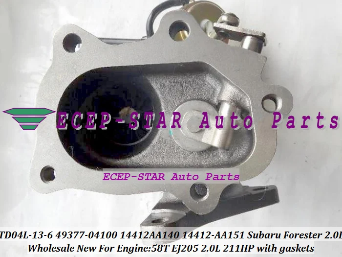 TD04L-13-6 49377-04100 14412AA140 14412-AA140 14412-AA151 Turbo Turbocharger for Subar Forester 58T EJ205 2.0L 211HP (2)