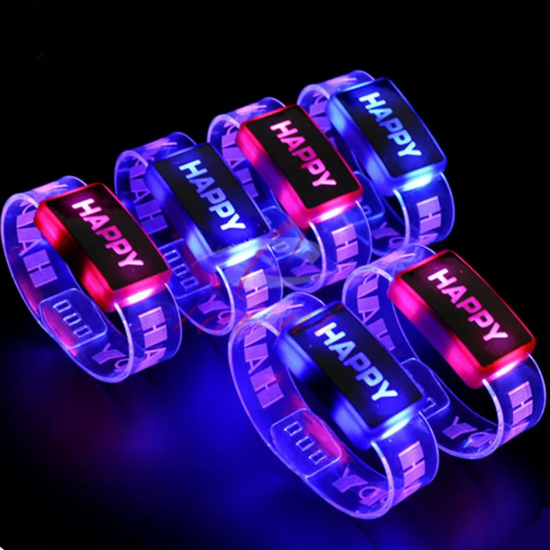 

Fashion Personality Luminous Bracelet Glow Party Supplies LED Luminous Watches Bracelet Strap Jewelry Children's LED bracelet
