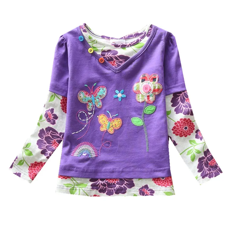 Retail Children t Shirts Kid Flower t shirt Girls Roupa Infantil Girls