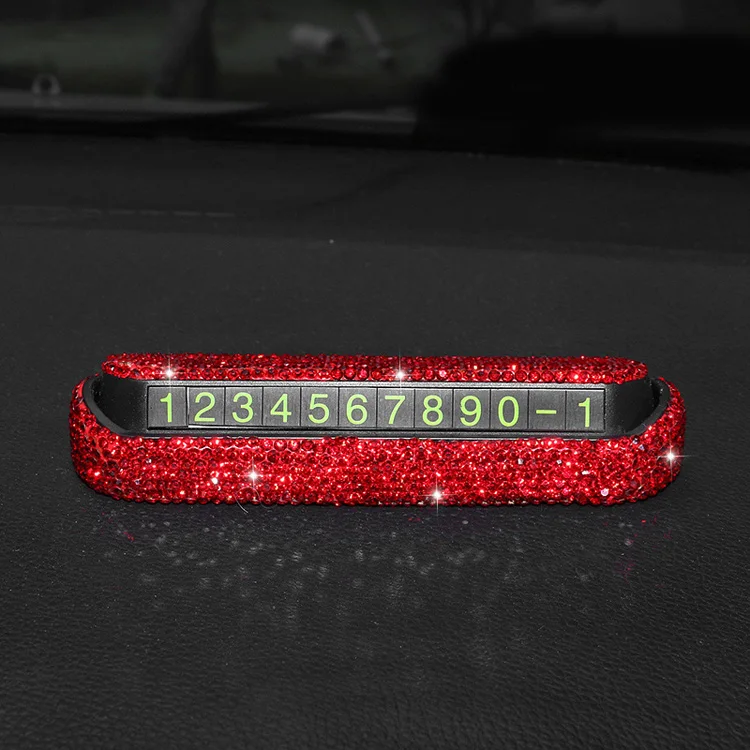 Diamond-Crystal-Hideable-Temporary-Car-Parking-Card-Phone-Number-Card-Plate-Telephone-Number-Card-Rhinestones-9