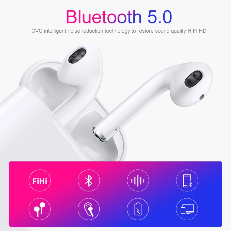 

2019 NEW i12 TWS i10 Bluetooth Earphone Wireless earphones Touch control Headset 3D Stereo Earbuds Charging Case i 10 i 12 tws