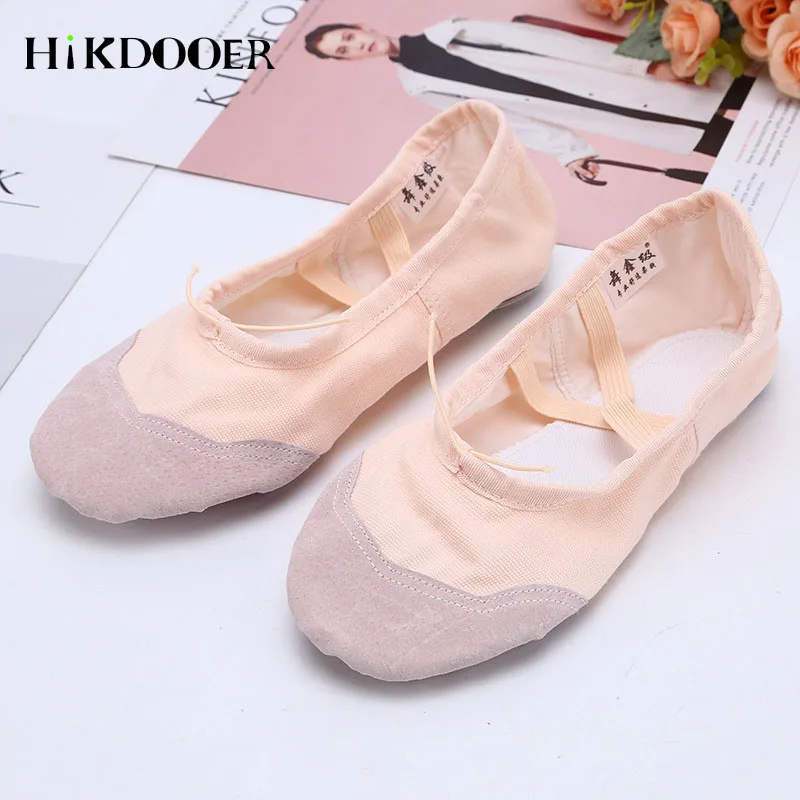

2019 Kids Ballet Shoes Canvas Ballet Dance Slippers Split Sole Girls Children Ballerina Practice Shoes For Women Dancing