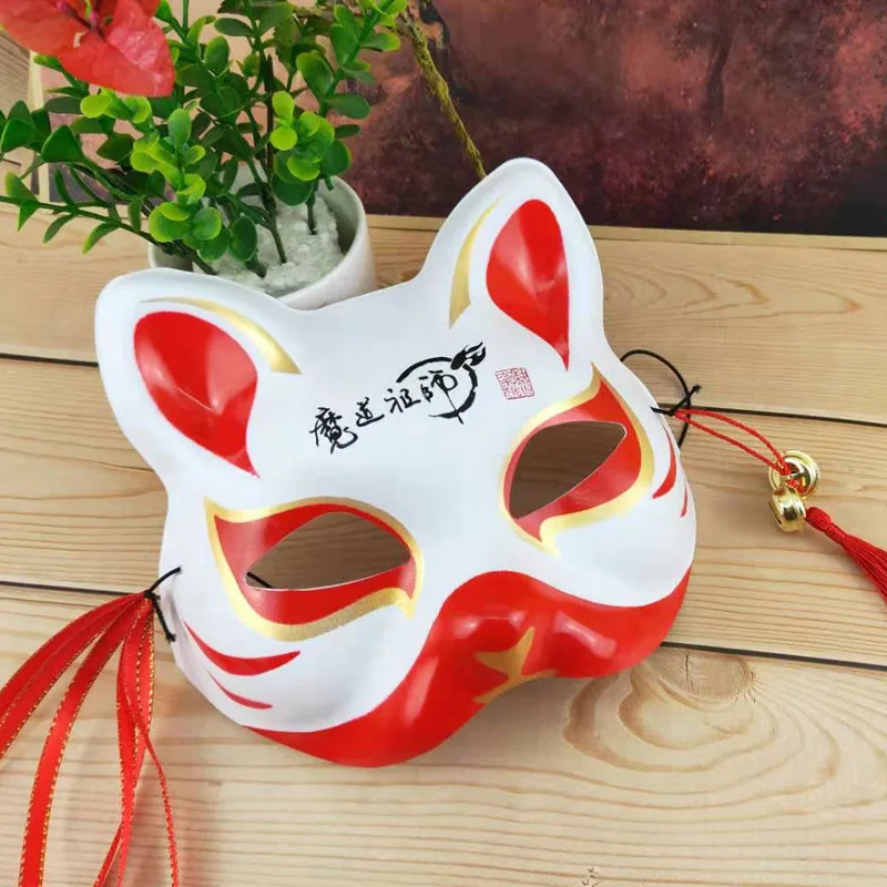 Маска «кошка» мультфильм дети лиса Маскарадная маска Хэллоуин украшения Аниме игровые маски с китайскими буквами верхняя половина лица - Цвет: New03