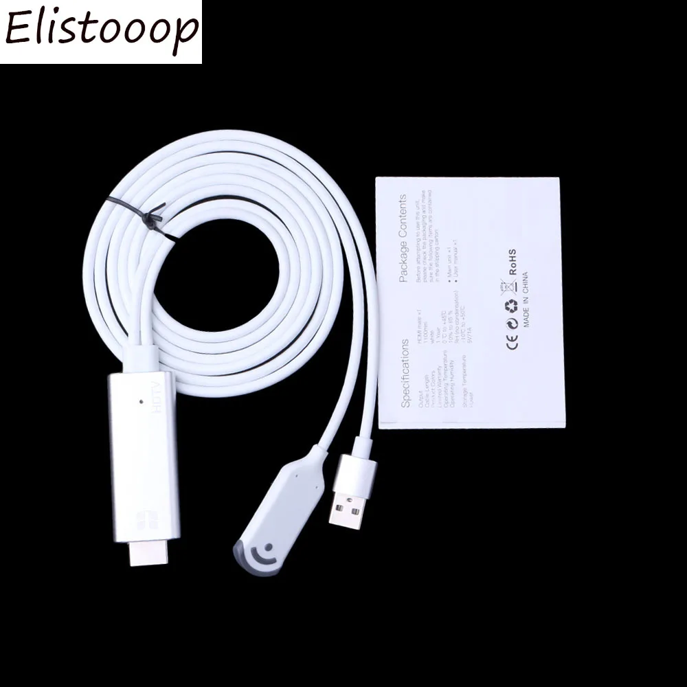 2 4G WIFI экран приемник телефонный HDMI кабель 1080p для iPhone 6/6S/6 plus/7/7plus iPad Android Windows HDTV