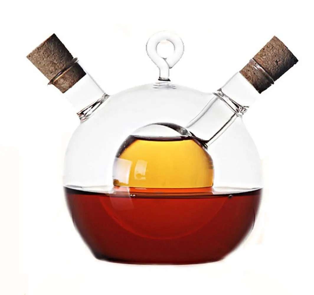 Toprade Glass Caster Oil and Vinegar Bottles of Soy Sauce Vinegar Bottle Glass Oil & Vinegar