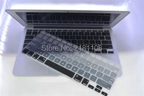 Постепенная сияющая силиконовый чехол для клавиатуры Резиновая кожа для Macbook Pro 13 ''15'' 17 ''Macbook Air 13''