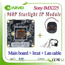 1 3MP HD 960P Starlight Network IP camera Module Colorful Night Vision Sony IMX225 Sensor CCTV