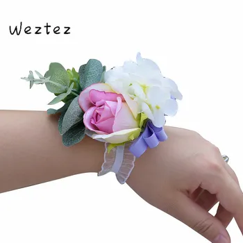 

Artificial Flower Wedding Flowers Boutonniere Bride Pin Brooch Rose Corsage Suit Flower Accessories 617