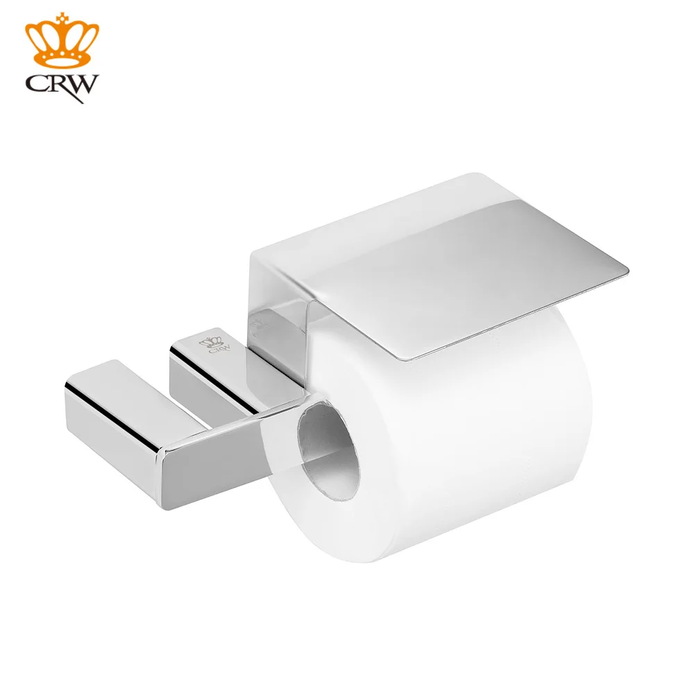 

CRW Copper Toilet Paper Holder with Cover Wall Mounted Chrome Finish Higienico 72111