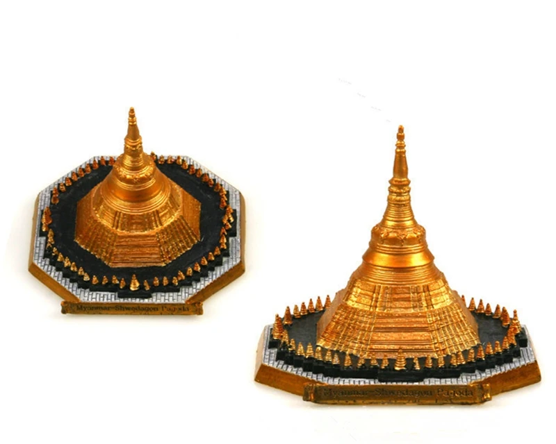 

Hot Sale Shwedagon Pagoda, Yangon, Myanmar Creative Resin Crafts World Famous Landmark Model Tourism Souvenir Gifts Collection