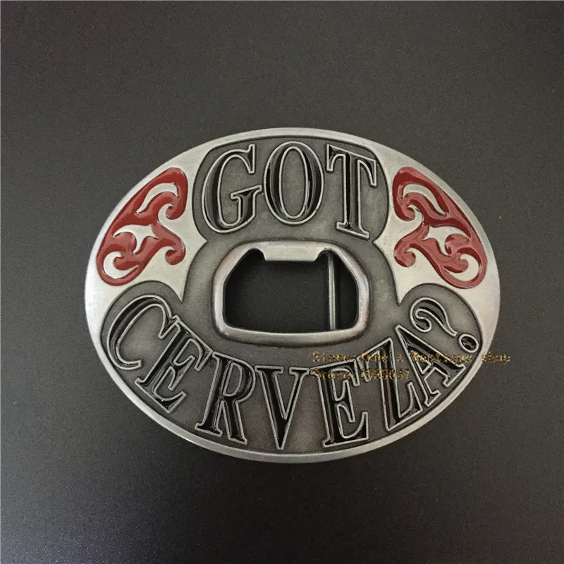 Retail Men Got Gerveza Letter Buckles Open Beer Bottle Opener Belt