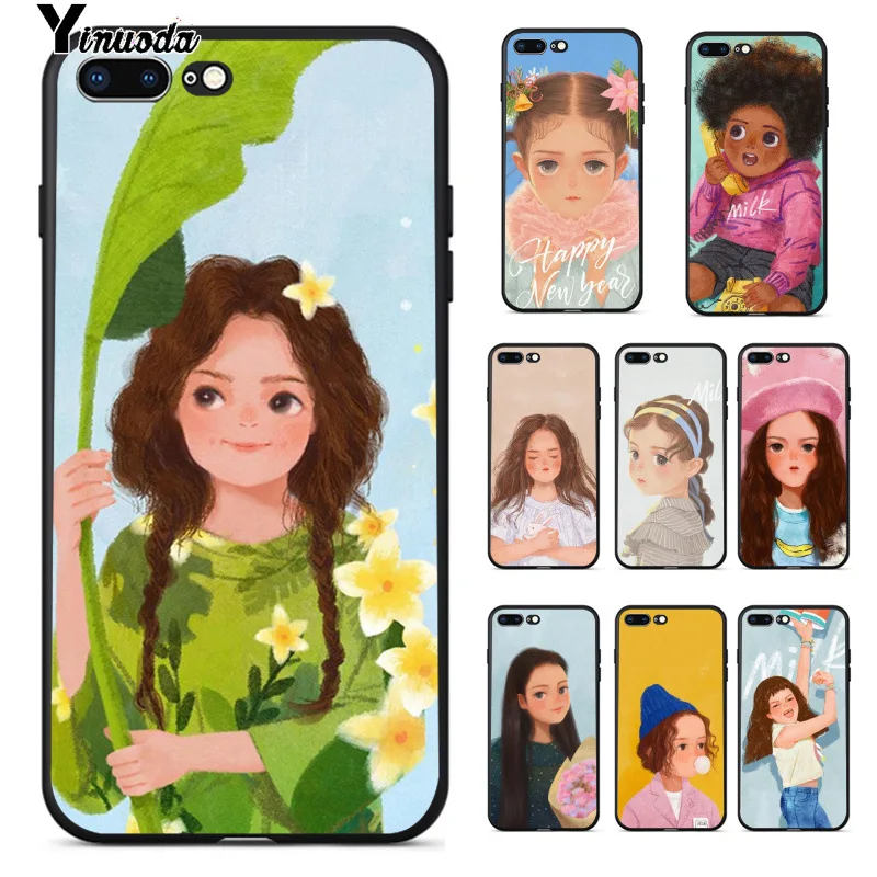 Yinuoda cute baby girl illustration Lovely Design Phone Accessories Case for iPhone 8 7 6 6S Plus X XS MAX 5 5S SE XR Cellphones Yinuoda cute baby girl illustration Lovely Design Phone Accessories Case for iPhone 8 7 6 6S Plus X XS MAX 5 5S SE XR Cellphones