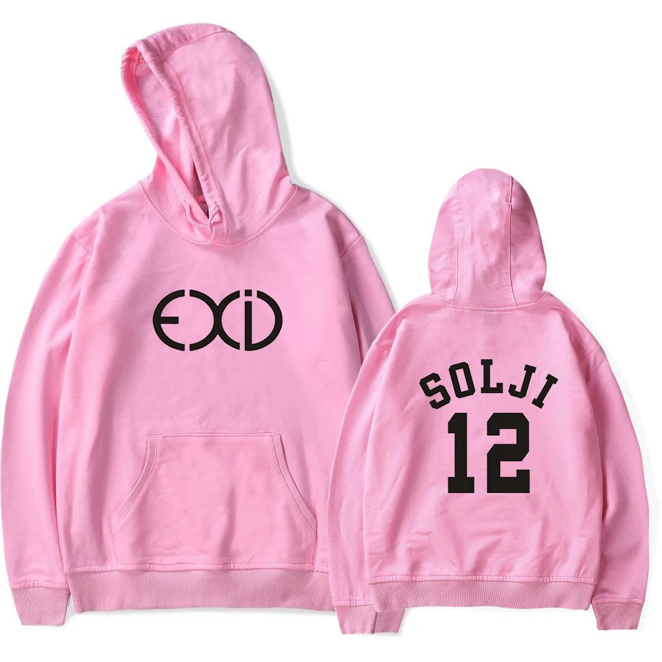 EXID принт ярко розовый символ повседневные толстовки Mannen HANI Nieuwe Europese Stijl Harajuku Хип