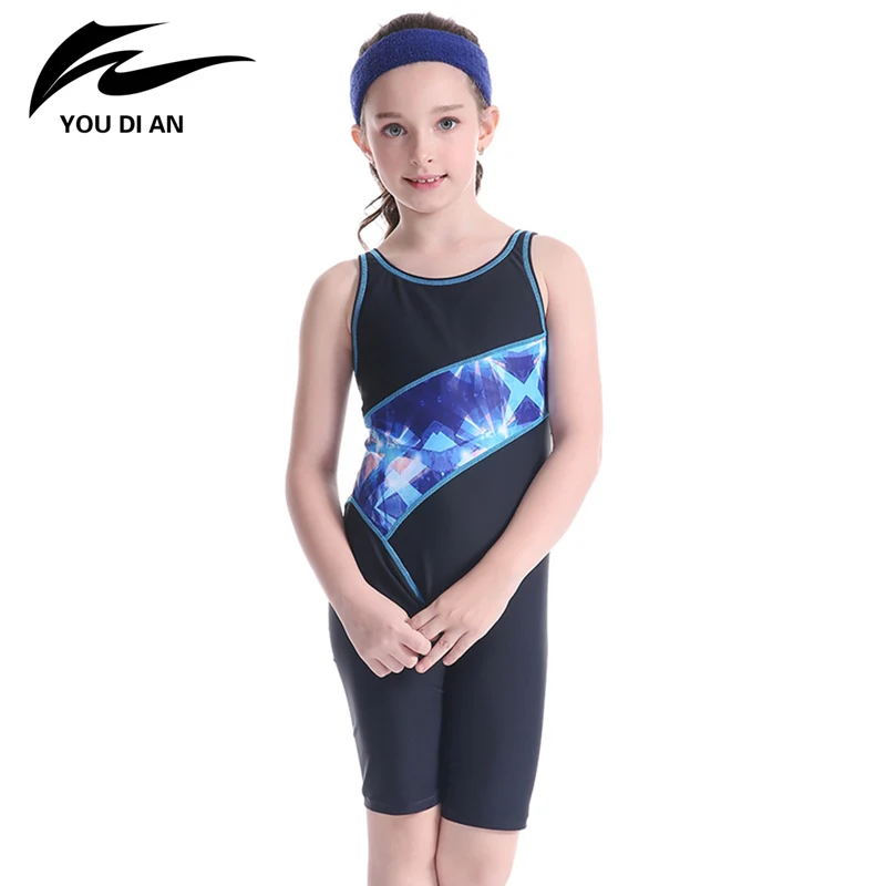 

YOUDIAN 2017 New Prited Racing Suit Competition Swimsuits Girls Professional One Piece Children Swimsuit Beach Suits