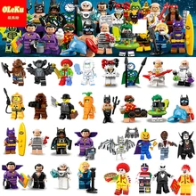 Unicórnio 18 Harley Quinn Sereia Relógio Rei Coringa Batman Robin Hugo Estranho Blocos Tijolos Brinquedos figuras 71020