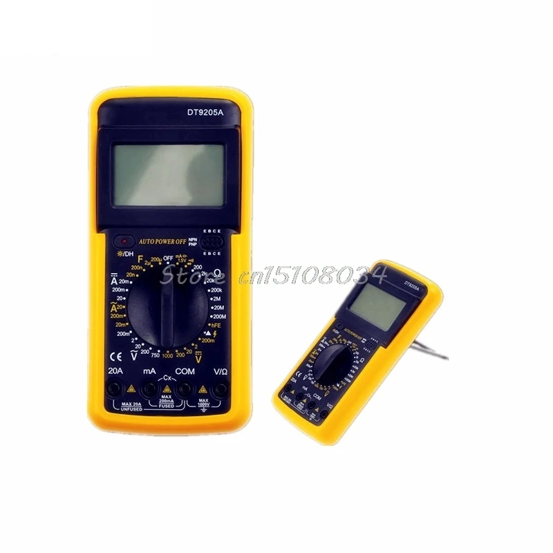 

Digital DT9205A Multimeter LCD AC/DC Ammeter Resistance Capacitance Tester #S018Y# High Quality