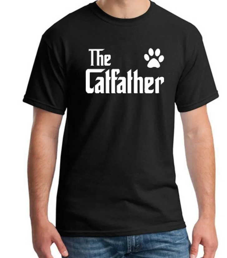 В catfather футболка новые летние Для мужчин хлопковая с короткими рукавами Funny Love Cat