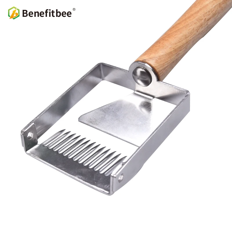 Benefitbee Uncapping Fork Iron Honeycomb Honey Scraper Wooden Handle Beekeeping Tool Apicultura Equipment Uncapping fork