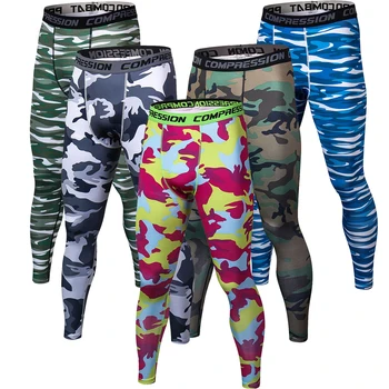 

Mens Joggers Tights Fitness Pants Camouflage Compression Pants Men Camo Tights Leggings Trousers Brand Clothing