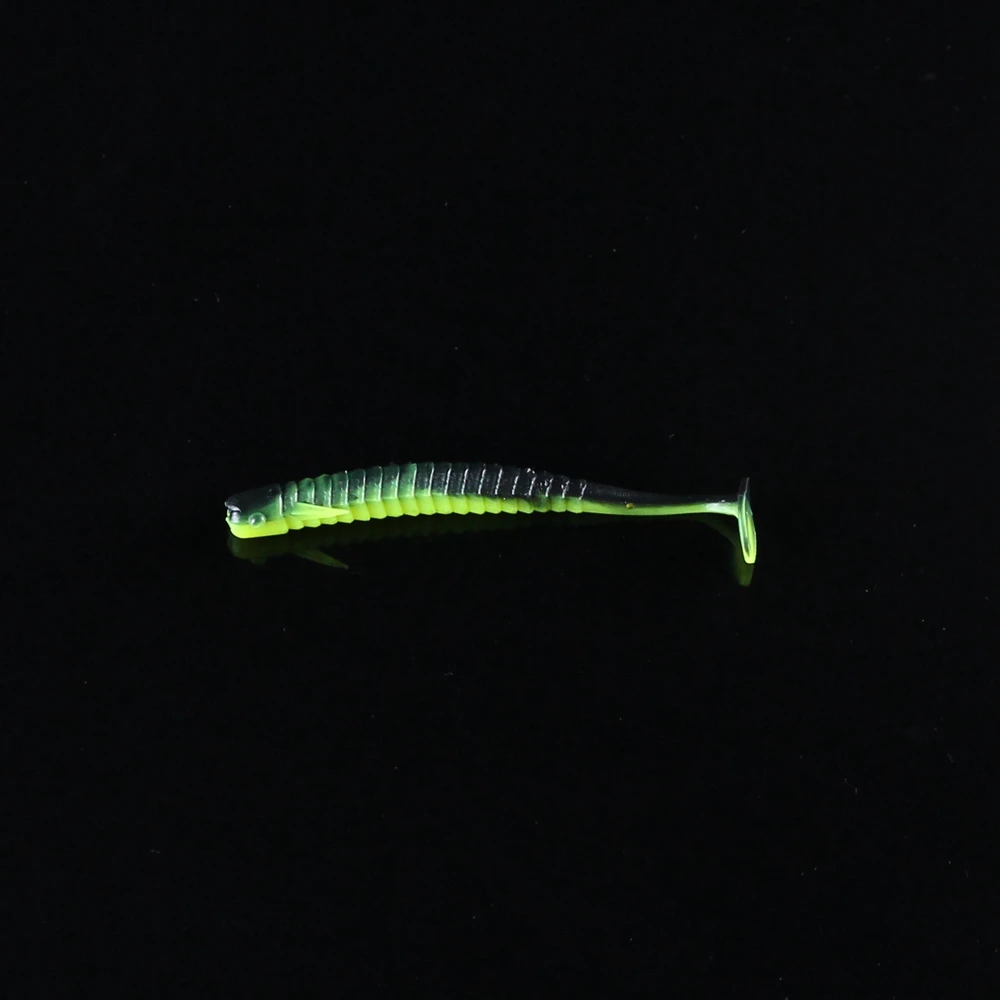 24pcsLot 8cm 2g 9 Colors Paddle Tail Soft Grubs 3D High Imitation Fish Lure Jig Head Soft Lure For Bass Fishing Mandarin Fish  (15)