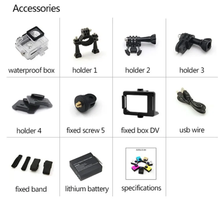 HYBON, наружная экшн-камера, Ультра HD, подводная камера, водонепроницаемая, шлем, видео запись, камера s, экстремальные виды спорта, рыбалка, камера