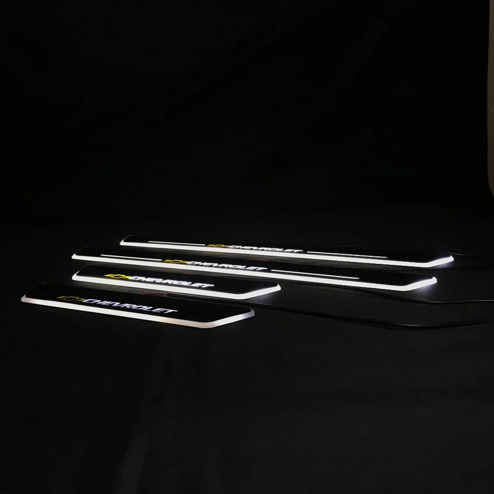 RQXR led перемещение двери Накладка для Chevrolet серия динамический дверной порог
