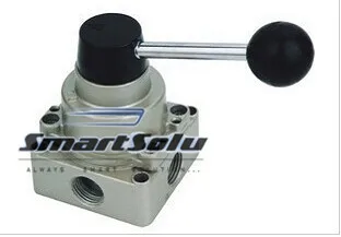 

Free Shipping 4 Port 3 Position 1/2" BSPT Hand Operated Pneumatic Valve Rotary Manual Control HV-04