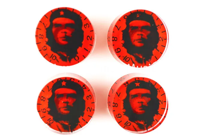 

Niko 1 Set of 4pcs Clear Black Red Che Guevara Electric Guitar Knobs For LP SG Style Electric Guitar Free Shipping Wholesales