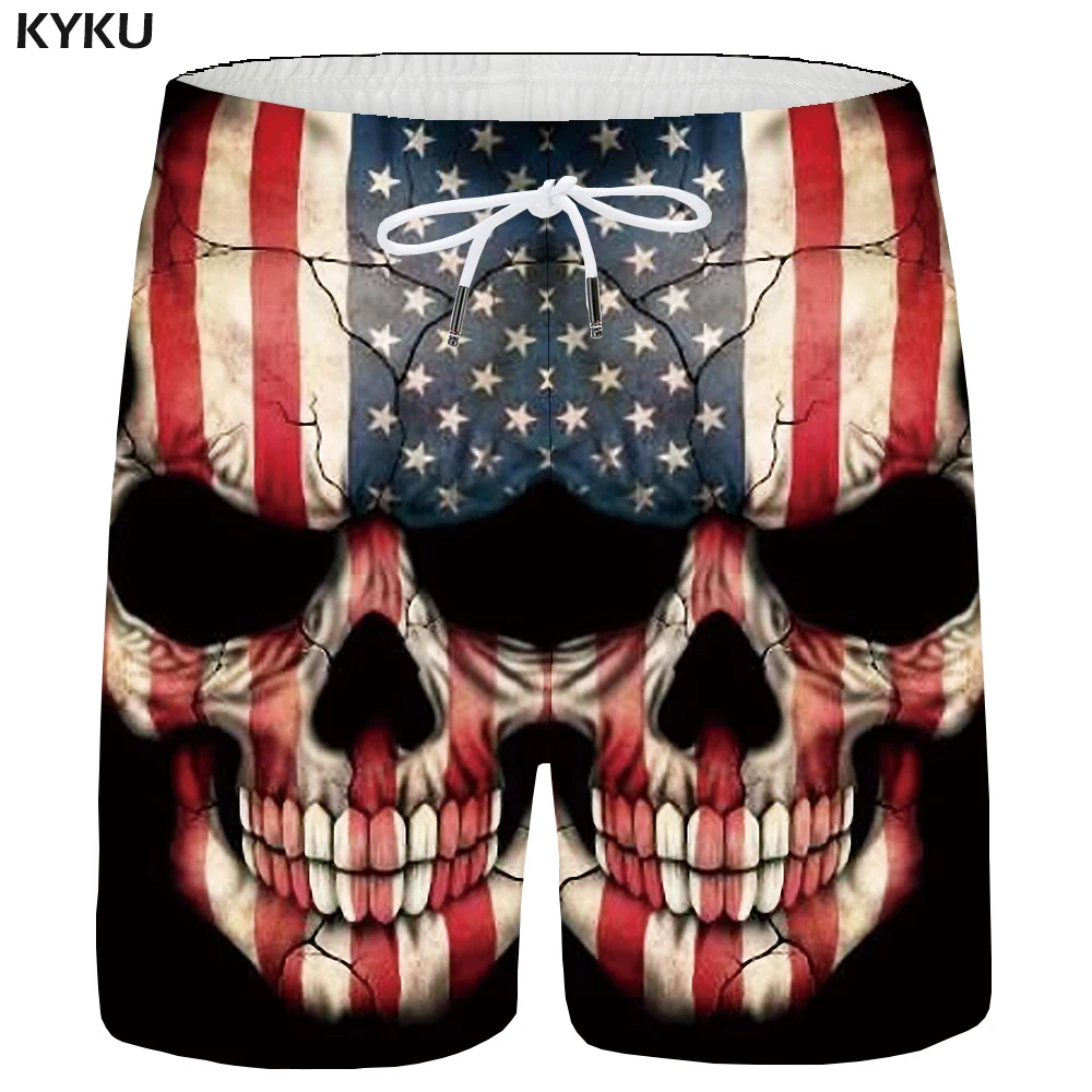 KYKU Skull Shorts Men Black Space Cargo Shorts Gothic Hawaii Beach 3d Print Shorts Casual Hip Hop Mens Short Pants Summer Male KYKU Skull Shorts Men Black Space Cargo Shorts Gothic Hawaii Beach 3d Print Shorts Casual Hip Hop Mens Short Pants Summer Male