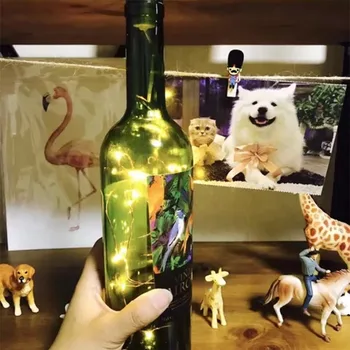 

2M 20 LED Copper Wire lamp String Fairy Lights for Glass Craft Bottle New Year/Christmas/Valentines Wedding Decoration Bottle la