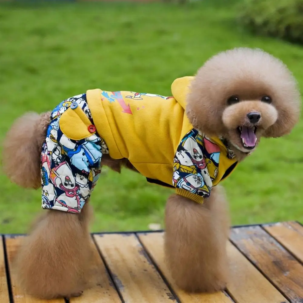 Pet Dogs Keep Warm Clothing Cotton Space Printed Puppies Dogs Hoodie