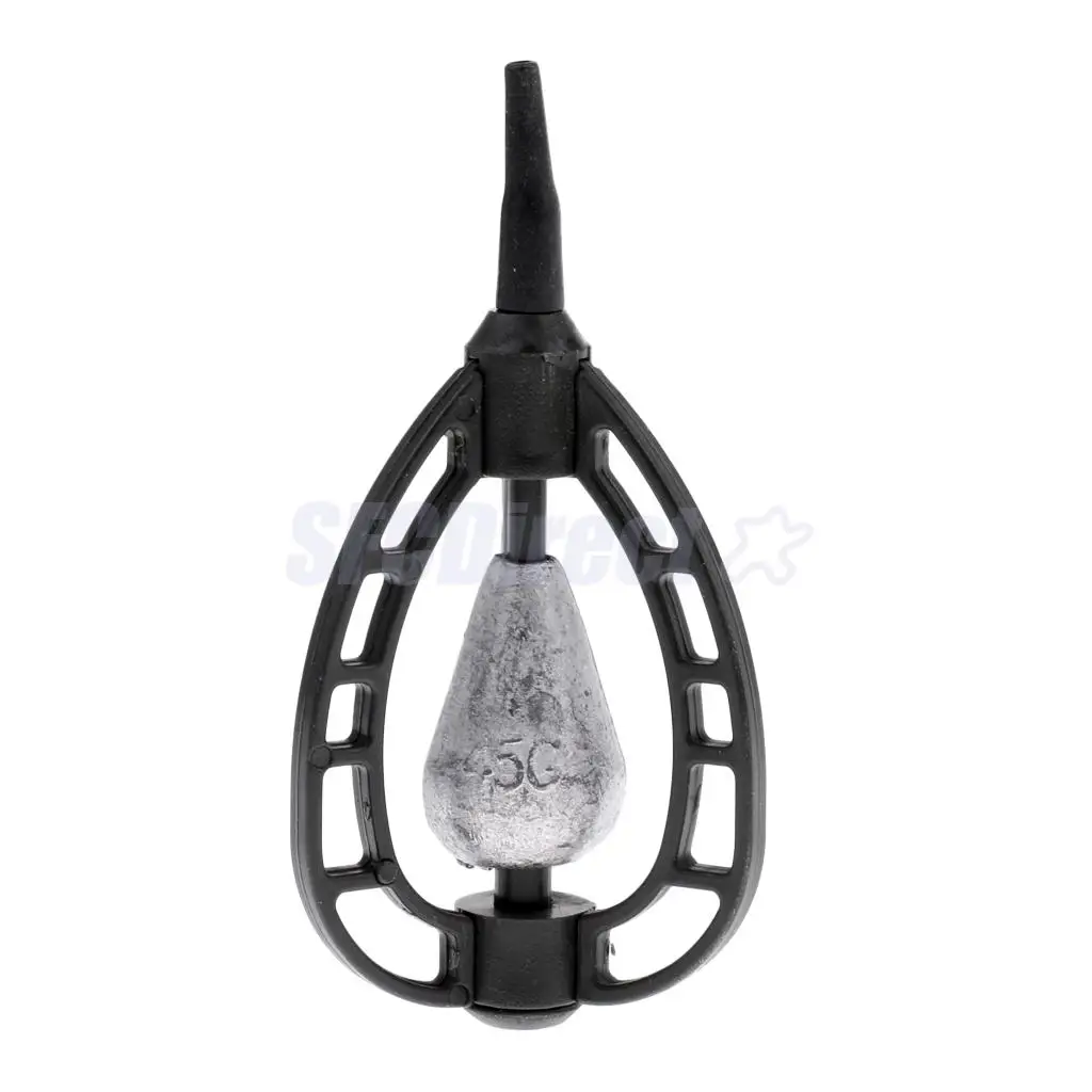 In-line Method Fishing Feeder Swim Feeders Carp Fishing Baits Cage Trap with Lead Sinker 40g 45g