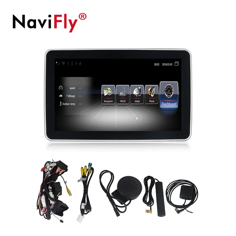 Top Navifly 3G RAM 32G ROM Android Car Audio gps cassette for Mercedes Benz C Class W204 S204 2011 2012 2013 with 4G SIM Card wifi 5