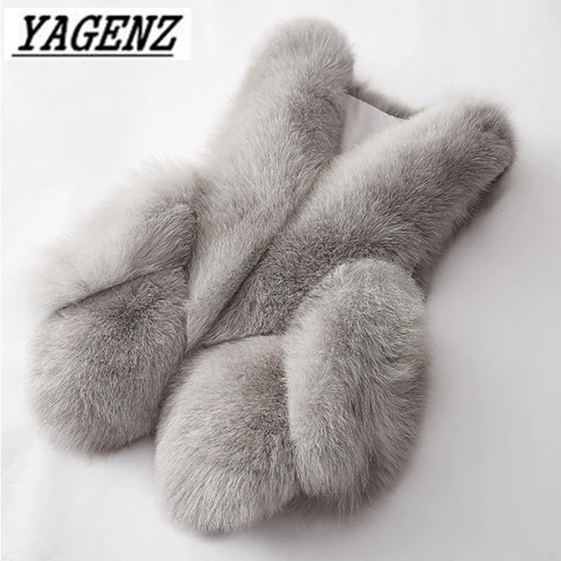 

Fashion Brand Fox fur Vest Jacket 2019 Autumn Winter Loose Sleeveless Fur Overcoat High quality Female Vest Coat Warm short Tops