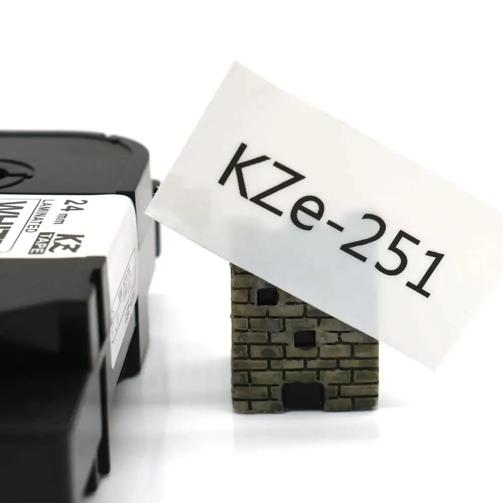 Ламинированная клейкая лента CIDY TZ251 TZ 251 TZe251 TZe тонкая P Touch черного и белого цветов