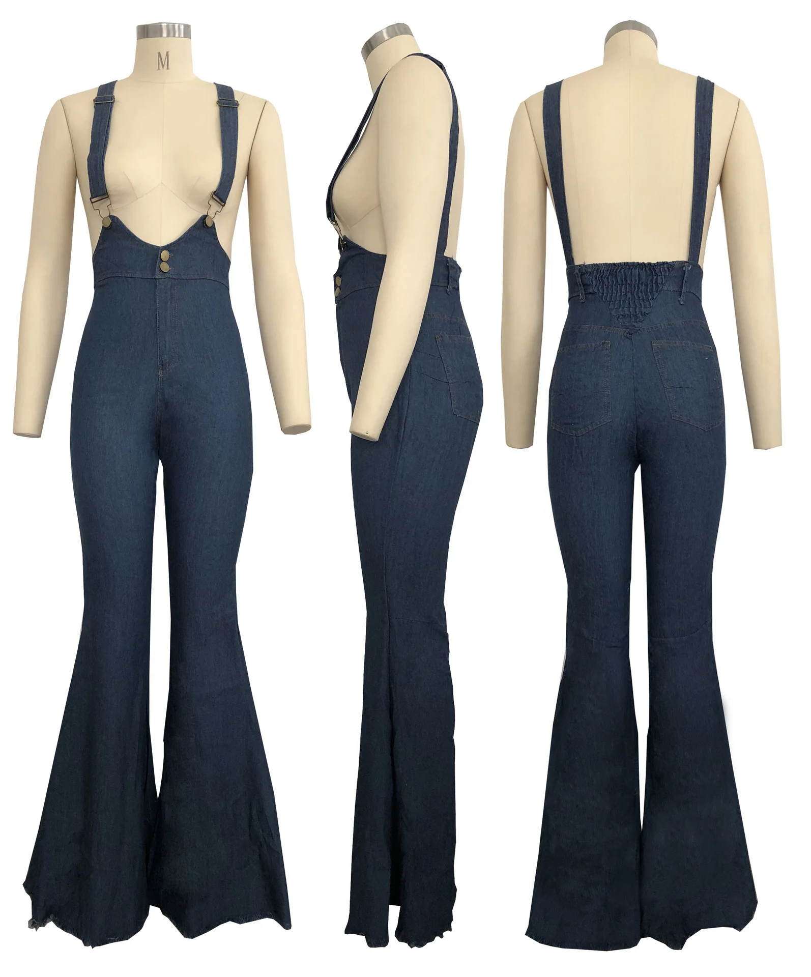 Женские модные повседневные сексуальные модные свободные джинсы с завышенной талией, расклешенные темно-синие брюки, ретро-ремень, джинсовые брюки для женщин, S-2XL