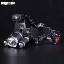 Professinal CREE Waterproof XML T6 and 2 XPE LED Headlamp 4 Modes 6000LM Head Lamp Head Light with EU/US/AU/UK Charger