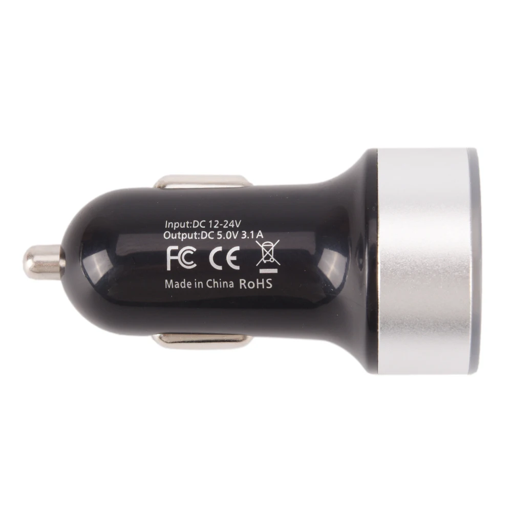 3.1A 5V двойное USB Автомобильное зарядное устройство светодиодный дисплей Быстрая