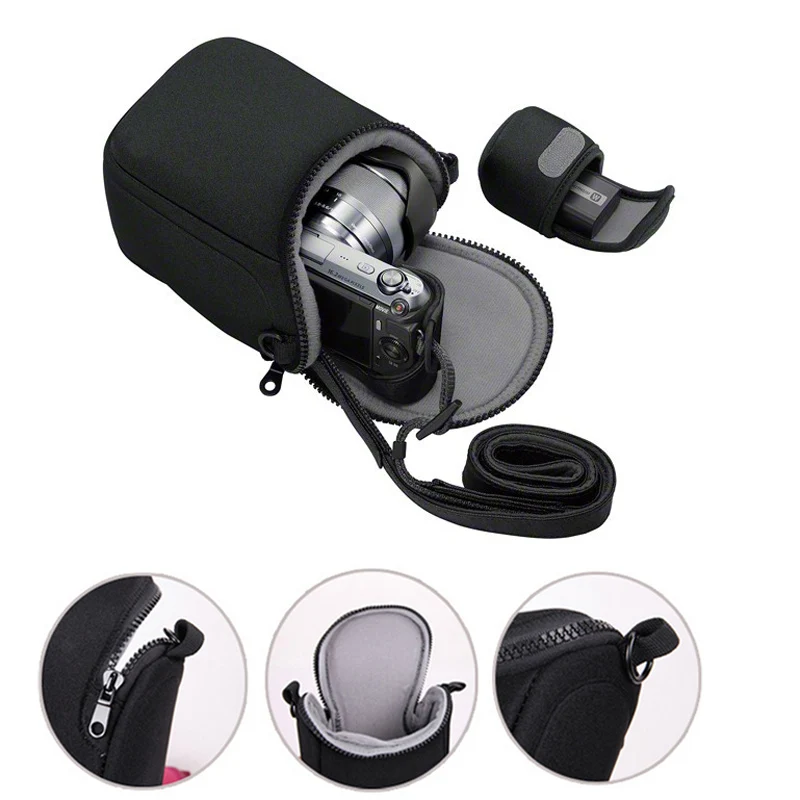 Camera Cover Case Bag for Sony A5100 A5000 A6000 A6300 RX1R NEX-5T NEX-5N NEX-5R NEX-6 NEX-7 NEX-F3 3N With Strap camera : image Camera Cover Case Bag for Sony A5100 A5000 A6000 A6300 RX1R NEX-5T NEX-5N NEX-5R NEX-6 NEX-7 NEX-F3 3N With Strap camera