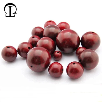 

12pcs/lot 1.2~3.0cm wood beads wholesale dark red round rosewood beads craft DIY for clothes curtain decoration Jewelry Making