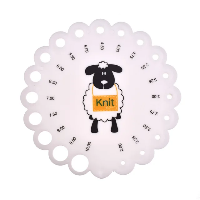 Игла KOKNIT, линейка для вязания, Размер 2,0 мм-10 мм для рукоделия, кройка и шитье, тканевые аксессуары для женщин - Цвет: 1 piece Knit Gauge