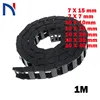 Cadenas de transmisión de 1m, 7x1 5/10x1 0/10x1 5/10x2 0/10x30, portador de Cable de cadena de arrastre con conectores de extremos para maquina enrutadora CNC ► Foto 1/6