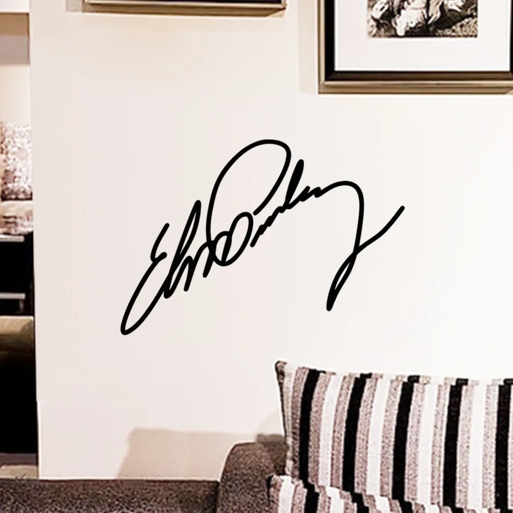 Elvis Presley Small Sign Signature Home Decor Vinyl Wall Sticker Elvis Presley Small Sign Signature Home Decor Vinyl Wall Sticker Wallpaper Window Decals Elvis17n In Stickers From Garden On