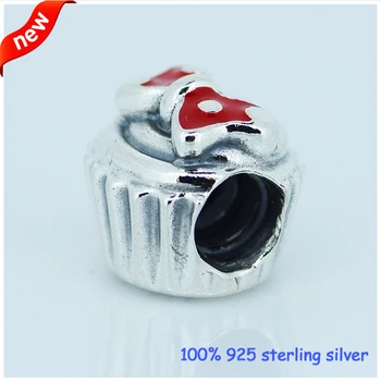 

Compatible with Fandola Bracelet Jewelry 100% 925 Sterling Silver Beads Red Minnie Cupcake Fashion Making Charms CKK